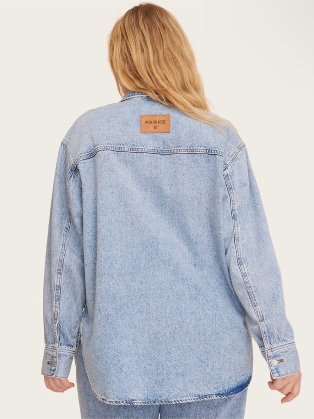 Parker Light Blue Oversized Denim Jacket